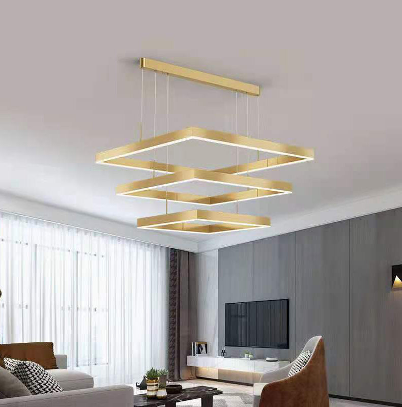 Aluminium zeitgenössischer Stil 3-Tier-Hänge-Leuchten 3-Lights LED-Droplampe