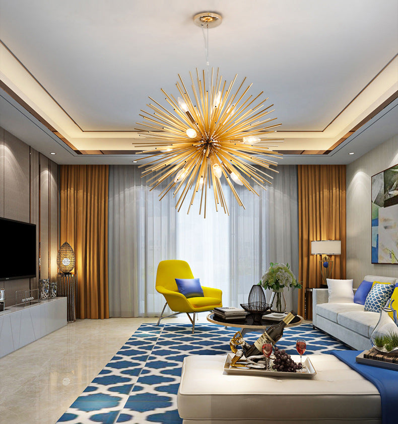 Lampada il lampadario del dente di dente di dente di dente di dente di dente di dente di illuminazione a sospensione in metallo