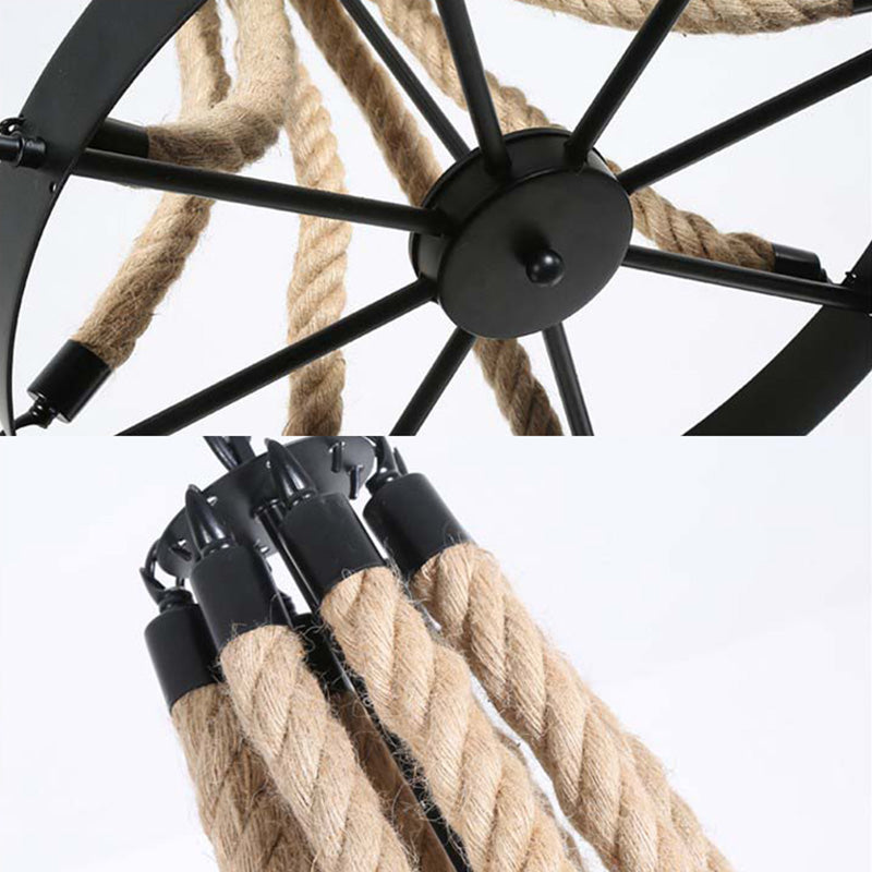 Candle Island Lighting Fixtures Industrial Rope Pendant Lighting for Restaurant