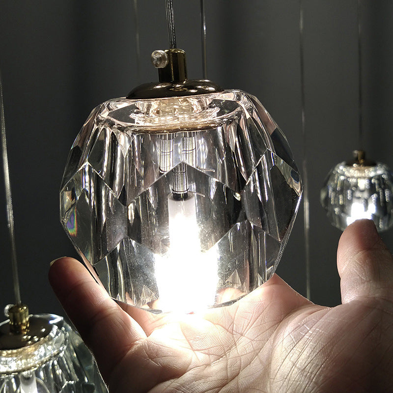 Simpleicity Globe Anhänger K9 Kristall Esszimmer Hängende Deckenleuchte im Messing