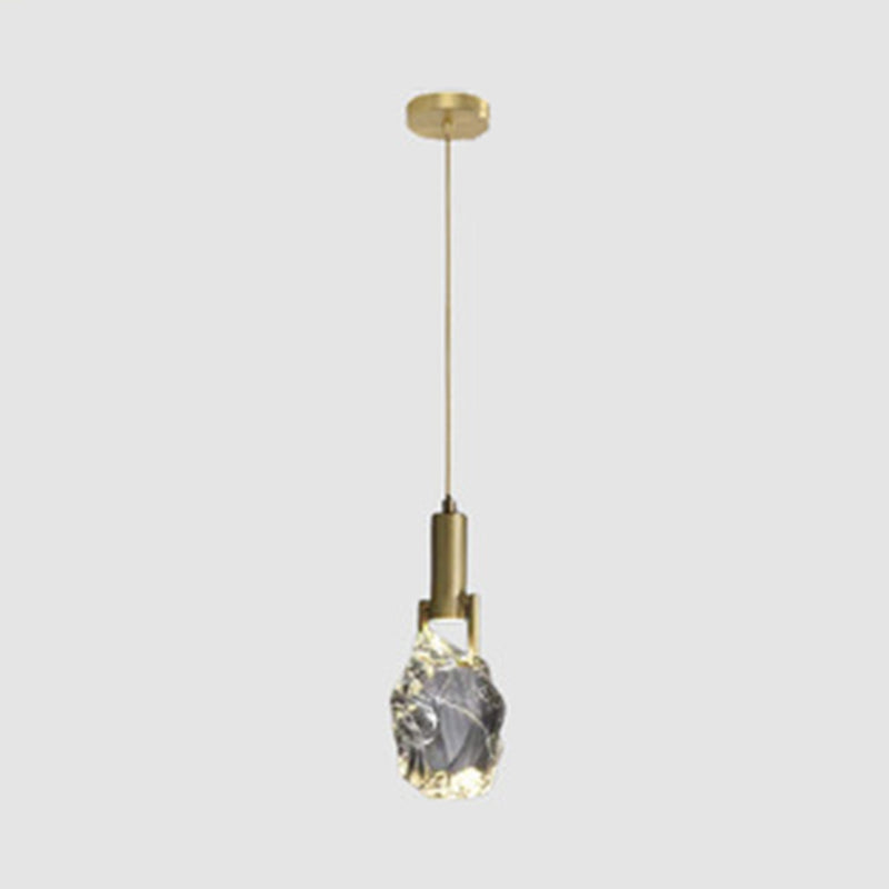 Modern Luxury Style Down Lighting Pendant 1 Light Suspension Pendant with Crystal Shade