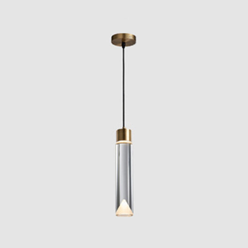 Modern Luxury Style Down Lighting Pendant 1 Light Suspension Pendant with Crystal Shade