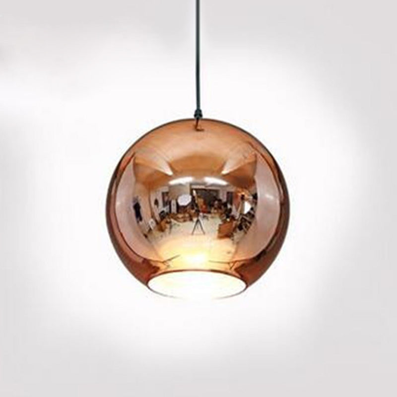 Elektroplattierte Spiegelglas Kugel Anhänger Lampe 1-Licht postmoderner Kleidungsgeschäft Dekoratives hängendes Licht