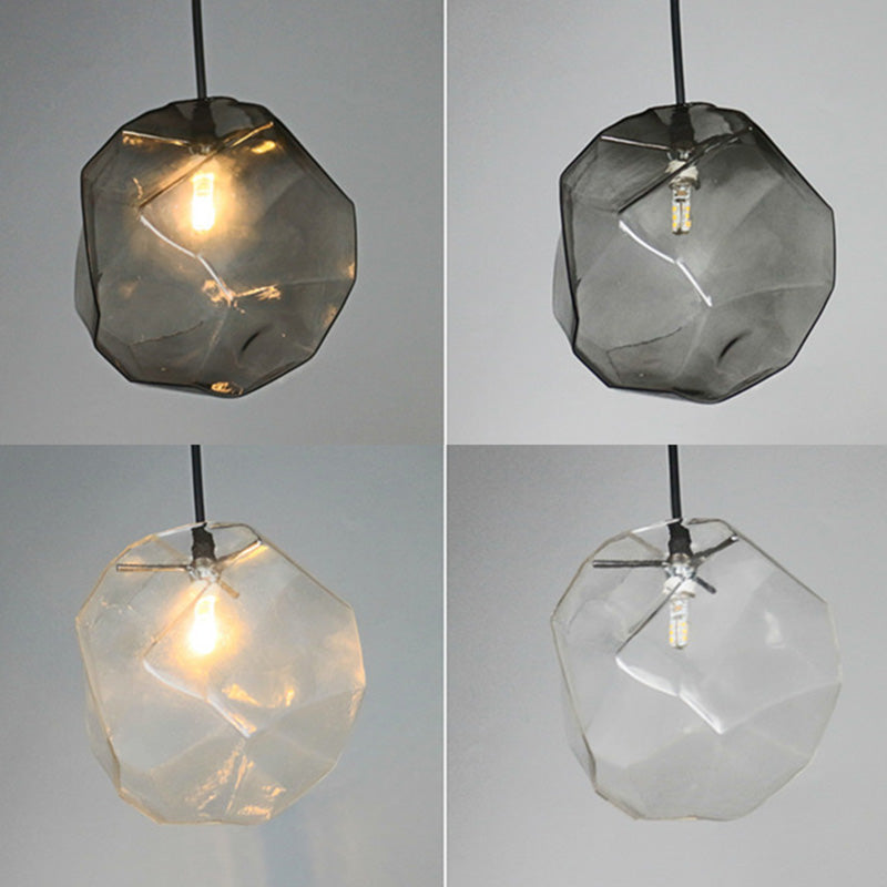 Verre en forme de pierre en option en option Lumière Lumière nordique Amélioration de l'éclairage de simplicité pour chambre à coucher