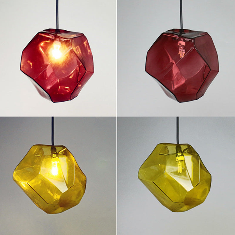 Verre en forme de pierre en option en option Lumière Lumière nordique Amélioration de l'éclairage de simplicité pour chambre à coucher