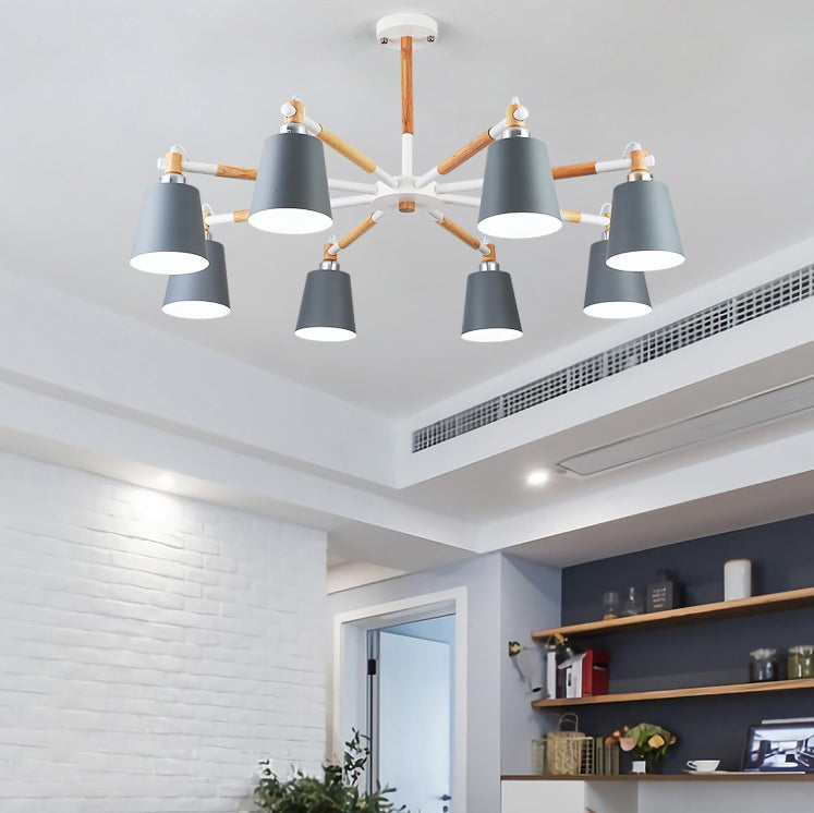 Contemporary Stained Glass Ceiling Pendant Light Sputnik Hanging Pendant Light for Living Room