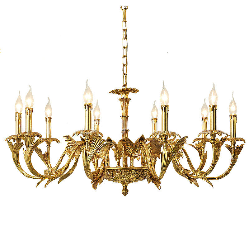 Candelabra Metal Chandelier Light Fixtures Antique Living Room Suspended Lighting Fixture