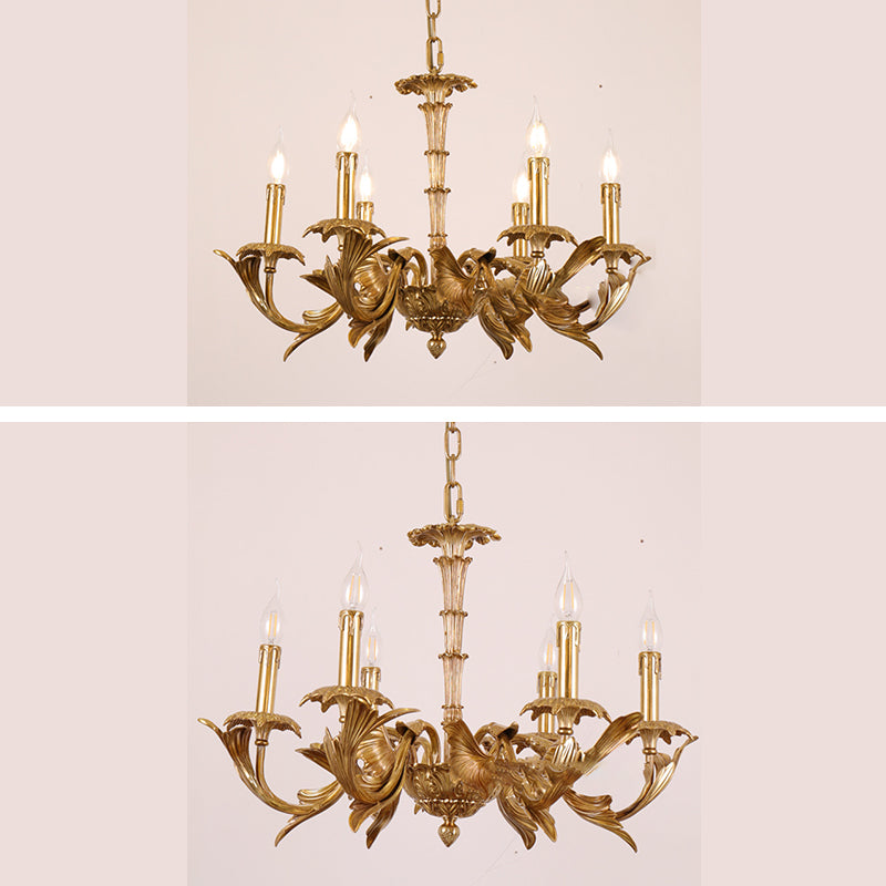 Candelabra Metal Chandelier Light Fixtures Antique Living Room Suspended Lighting Fixture