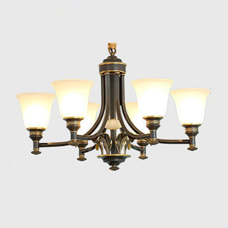 Copper Sputnik Pendant Light in Traditional Classic Style Glass Ceiling Light for Interior Spaces
