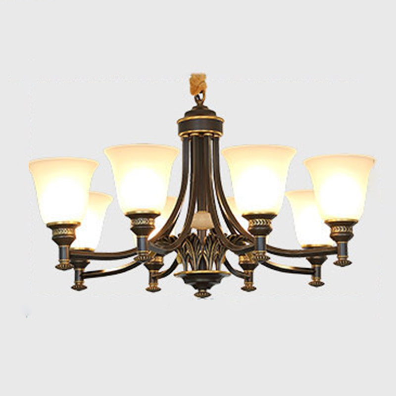 Copper Sputnik Pendant Light in Traditional Classic Style Glass Ceiling Light for Interior Spaces