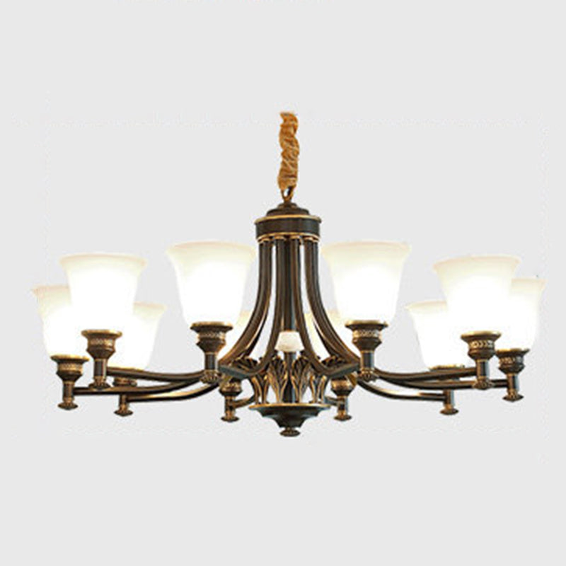 Copper Sputnik Pendant Light in Traditional Classic Style Glass Ceiling Light for Interior Spaces
