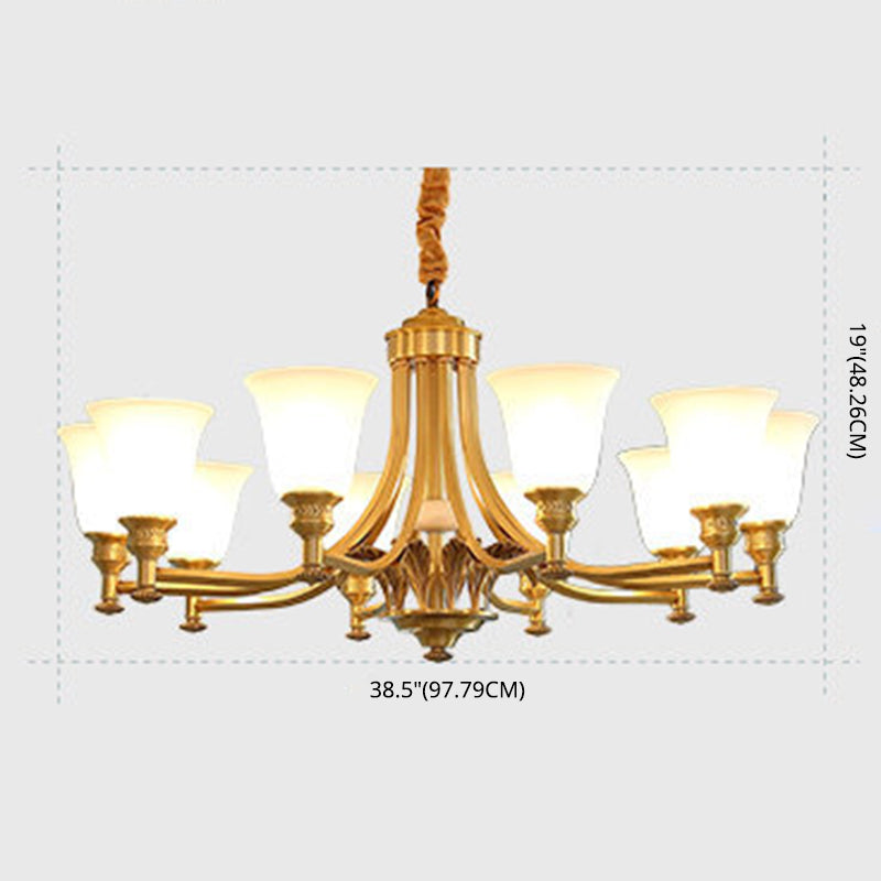 Copper Sputnik Pendant Light in Traditional Classic Style Glass Ceiling Light for Interior Spaces