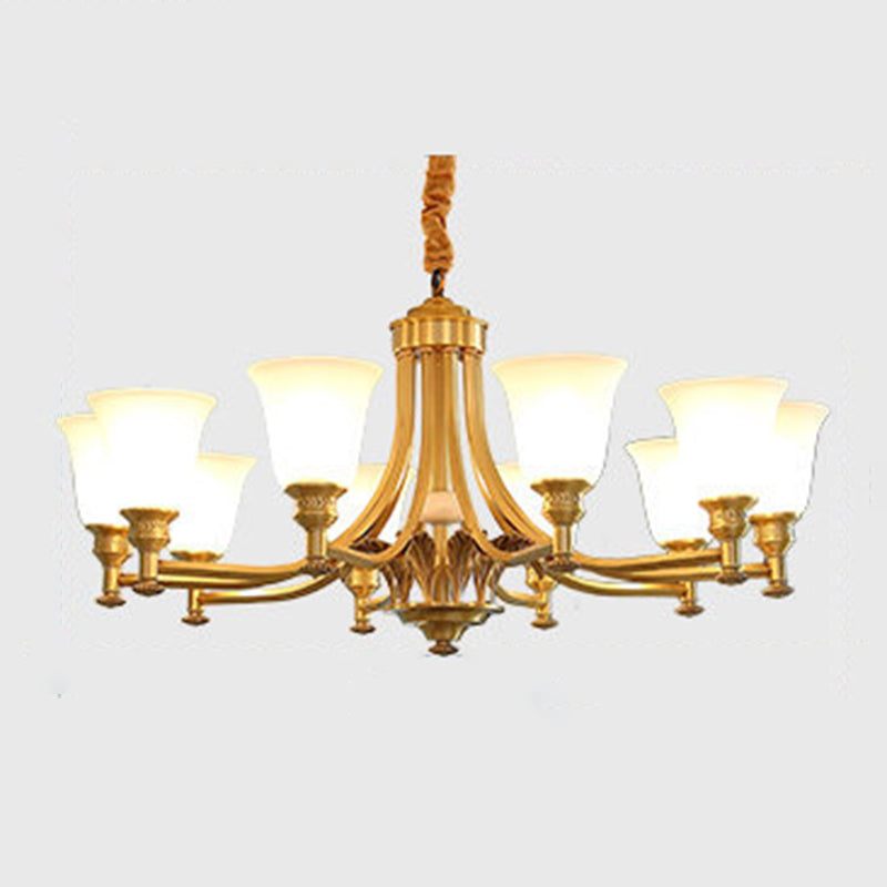 Copper Sputnik Pendant Light in Traditional Classic Style Glass Ceiling Light for Interior Spaces