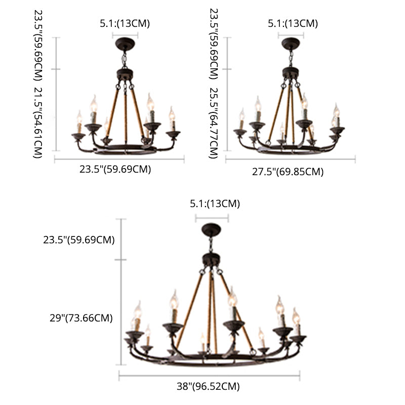Lampada candela lampada a ciondolo in metallo industriale per il ristorante