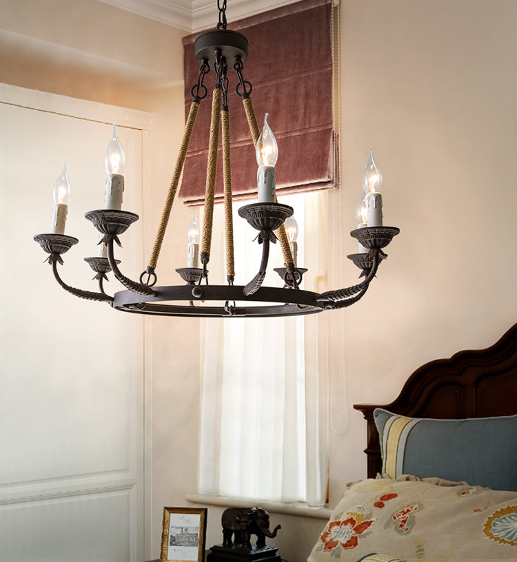 Lampada candela lampada a ciondolo in metallo industriale per il ristorante