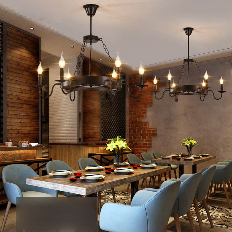 Lampada candela lampada a ciondolo in metallo industriale per il ristorante