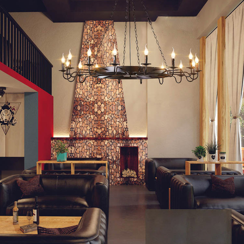 Lampada candela lampada a ciondolo in metallo industriale per il ristorante