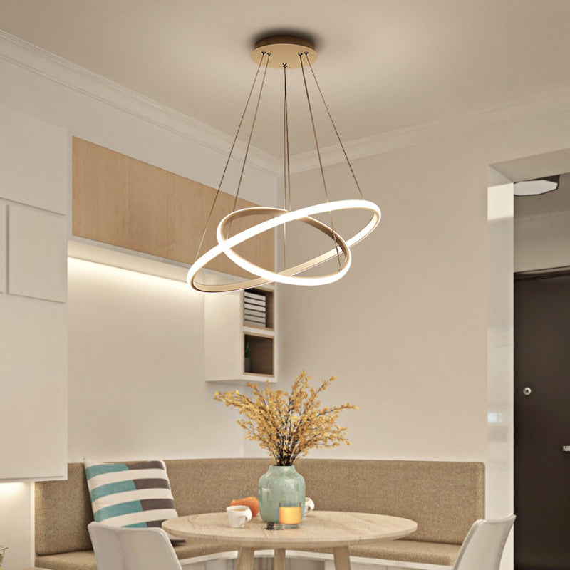 Rings Fissaggi di illuminazione a sospensione in metallo semplici apparecchi di illuminazione a sospensione camera da letto