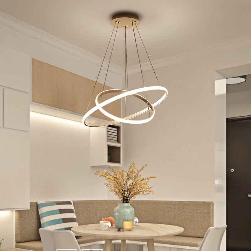 Rings Fissaggi di illuminazione a sospensione in metallo semplici apparecchi di illuminazione a sospensione camera da letto