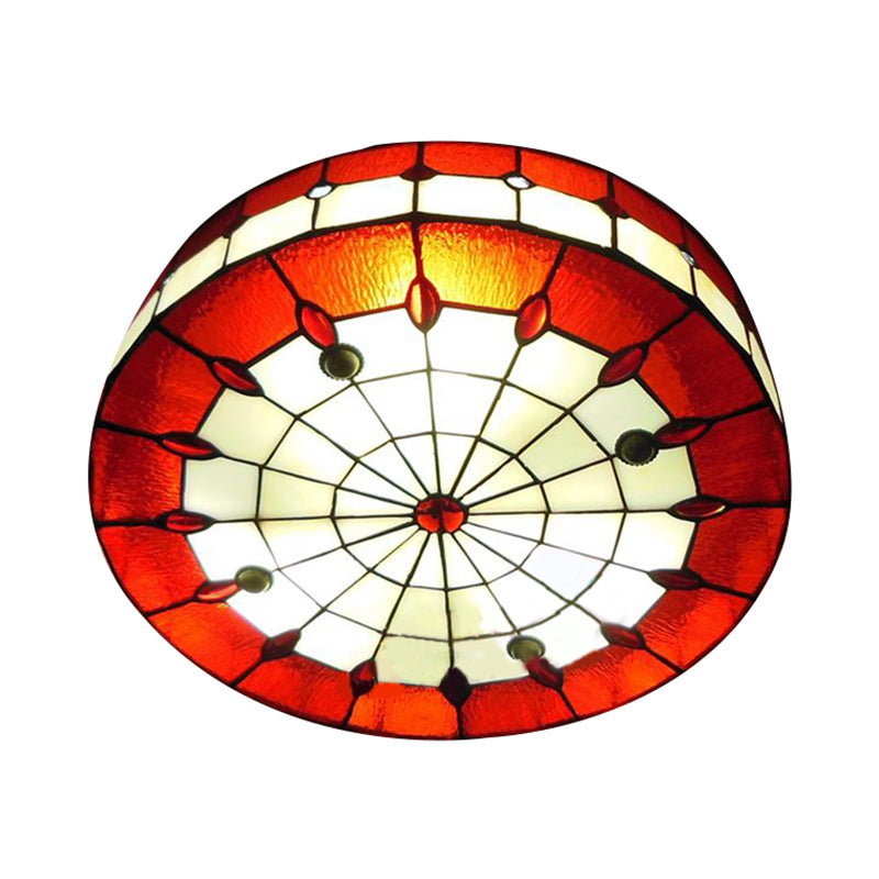 Plafonniers de chambre Tiffany, luminaire encastré à tambour avec décoration de bijoux