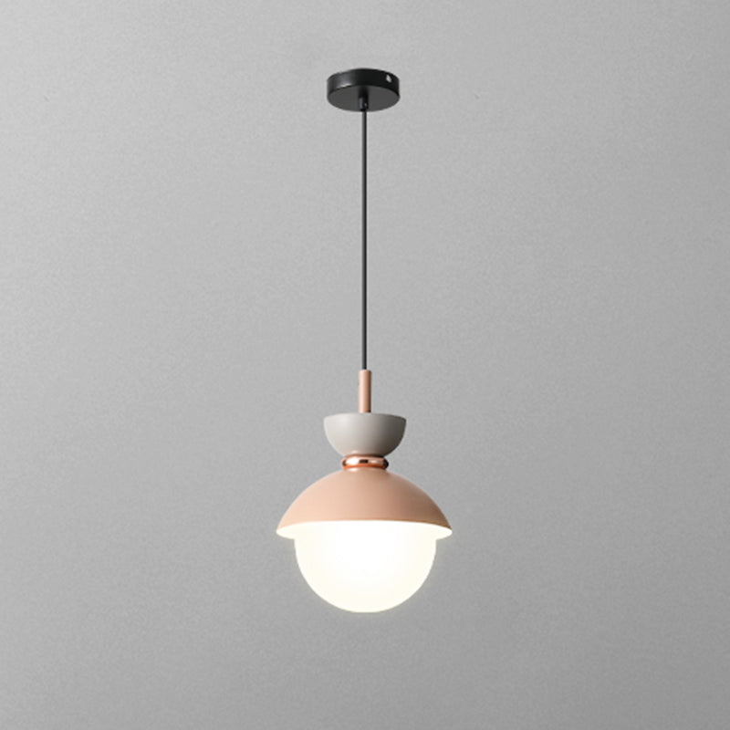 Style minimaliste moderne Global Down Lighting Pendant Metal Metal 1 Plafond suspendu éclairage pour chambre à coucher