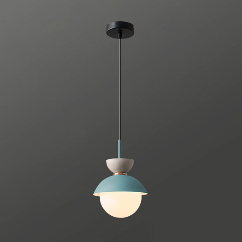 Style minimaliste moderne Global Down Lighting Pendant Metal Metal 1 Plafond suspendu éclairage pour chambre à coucher