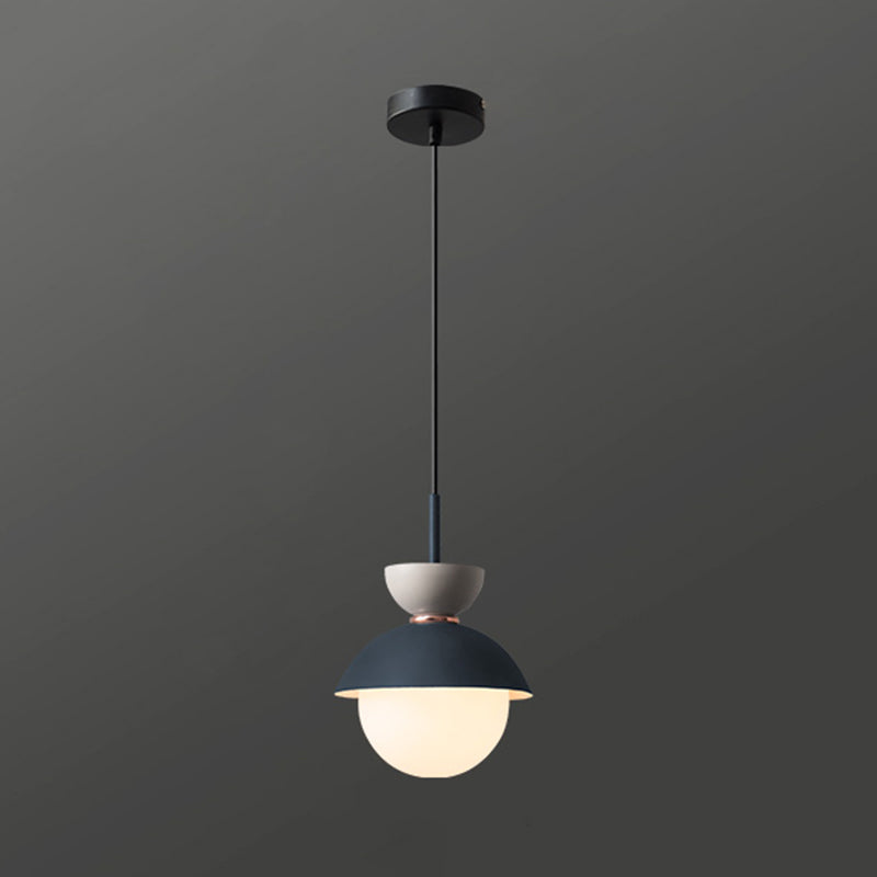 Style minimaliste moderne Global Down Lighting Pendant Metal Metal 1 Plafond suspendu éclairage pour chambre à coucher