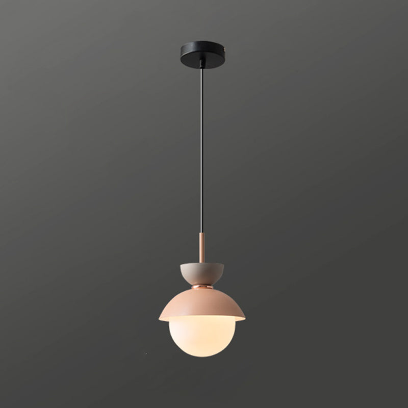 Style minimaliste moderne Global Down Lighting Pendant Metal Metal 1 Plafond suspendu éclairage pour chambre à coucher