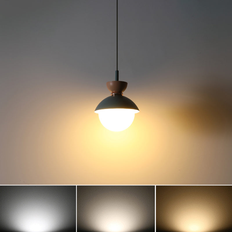 Style minimaliste moderne Global Down Lighting Pendant Metal Metal 1 Plafond suspendu éclairage pour chambre à coucher