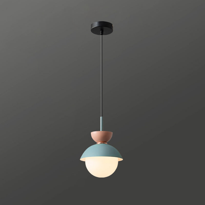 Style minimaliste moderne Global Down Lighting Pendant Metal Metal 1 Plafond suspendu éclairage pour chambre à coucher