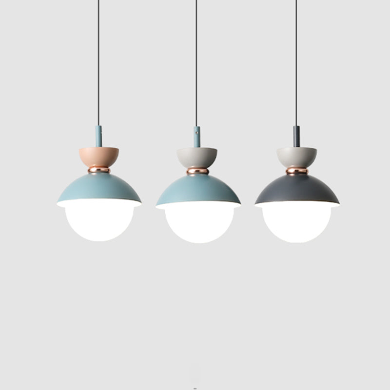 Style minimaliste moderne Global Down Lighting Pendant Metal Metal 1 Plafond suspendu éclairage pour chambre à coucher