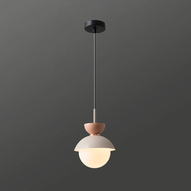 Style minimaliste moderne Global Down Lighting Pendant Metal Metal 1 Plafond suspendu éclairage pour chambre à coucher