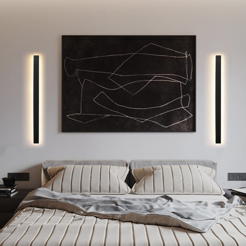 Moderno Minimalista Estilo lineal Luz montado en la pared lineal Discus de luz de pared de metal para sala de estar