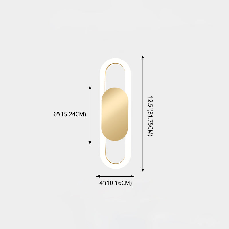 Modern Luxury Style Circular Sconce Light Fixtures Metal Wall Lighting Ideas for Bedroom