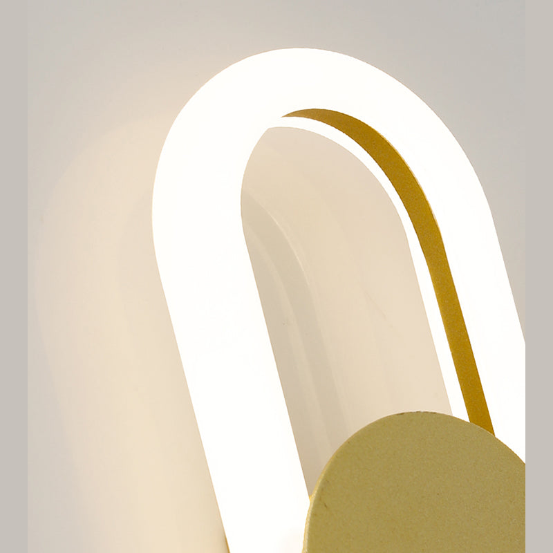 Modern Luxury Style Circular Sconce Light Fixtures Metal Wall Lighting Ideas for Bedroom