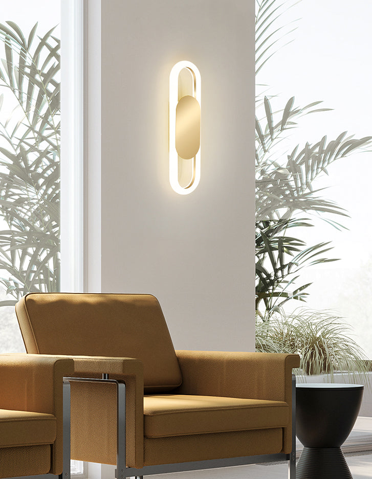 Modern Luxury Style Circular Sconce Light Fixtures Metal Wall Lighting Ideas for Bedroom