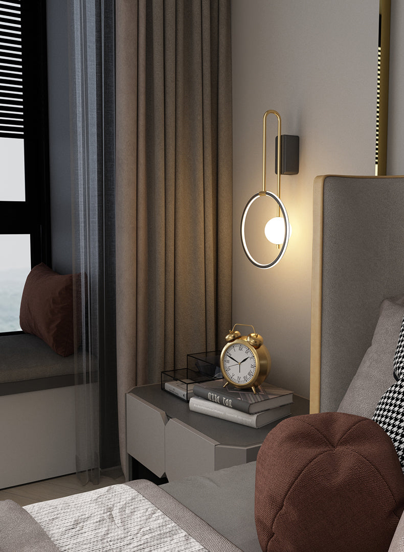 Éclairage mural rond minimaliste moderne