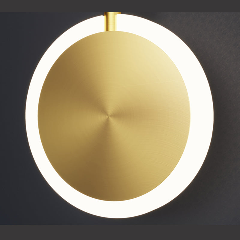 Modern Luxury Style Round Wall Mounted Light Fixture Metal Wall Sconce Lighting for Bedroom