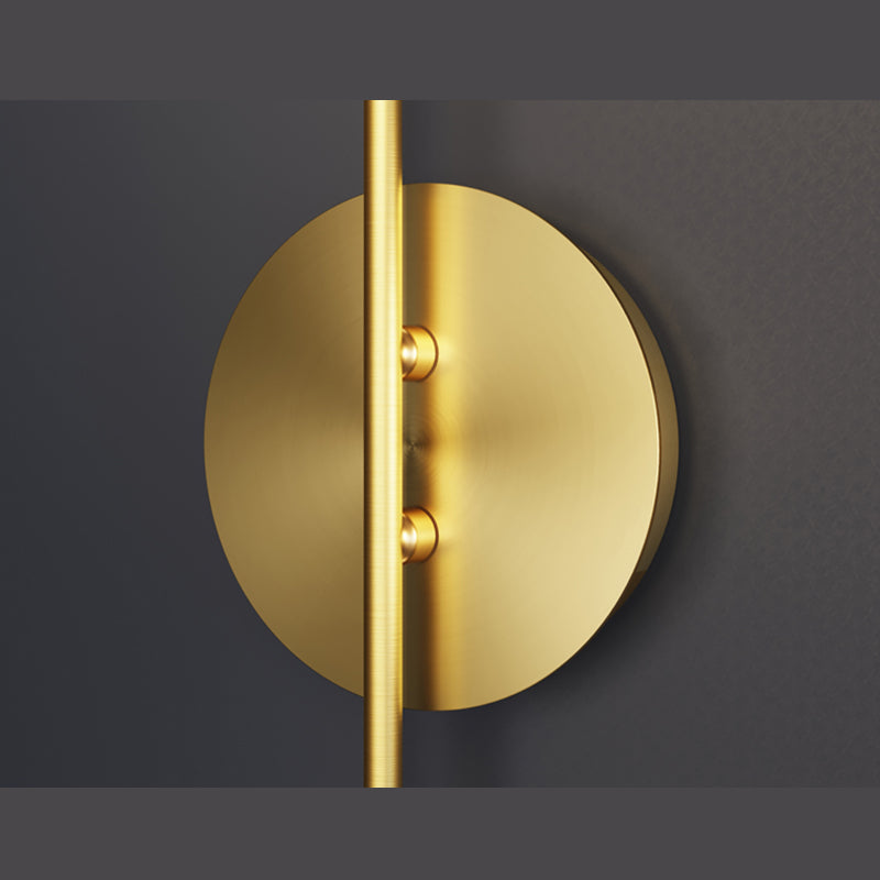 Modern Luxury Style Round Wall Mounted Light Fixture Metal Wall Sconce Lighting for Bedroom