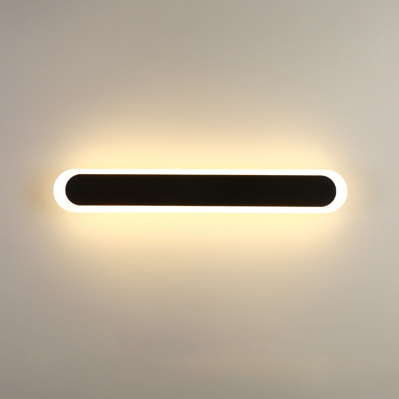 Moderno Minimalista Estilo lineal Luz montado en la pared lineal Discus de luz de pared de metal para sala de estar