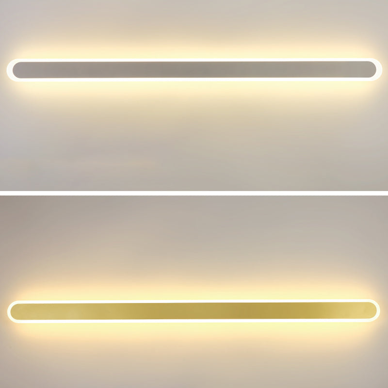 Moderno Minimalista Estilo lineal Luz montado en la pared lineal Discus de luz de pared de metal para sala de estar