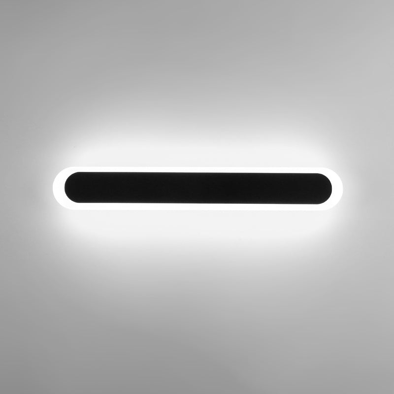 Moderno Minimalista Estilo lineal Luz montado en la pared lineal Discus de luz de pared de metal para sala de estar