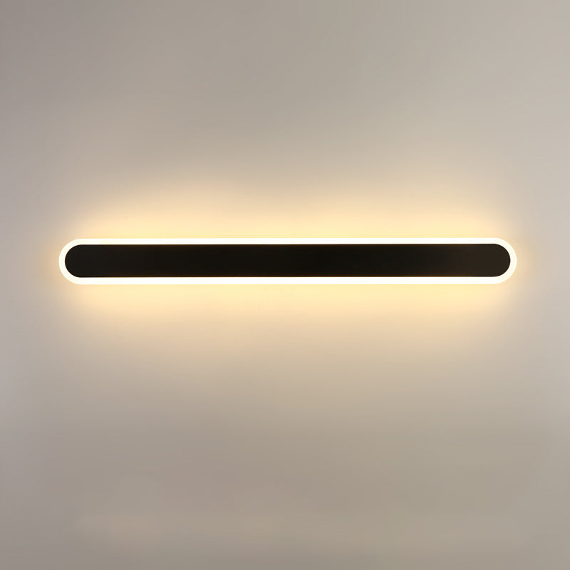 Moderno Minimalista Estilo lineal Luz montado en la pared lineal Discus de luz de pared de metal para sala de estar