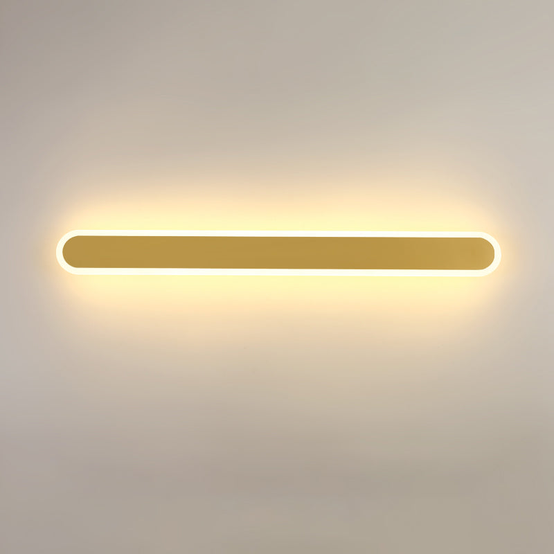 Moderno Minimalista Estilo lineal Luz montado en la pared lineal Discus de luz de pared de metal para sala de estar