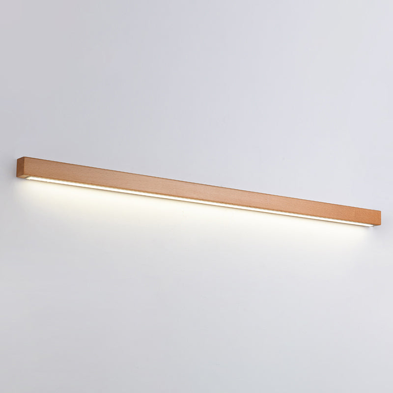 Modern Minimalist Style Linear Wall Mounted Light Fixture Wood Wall Light Sconces for Living Room