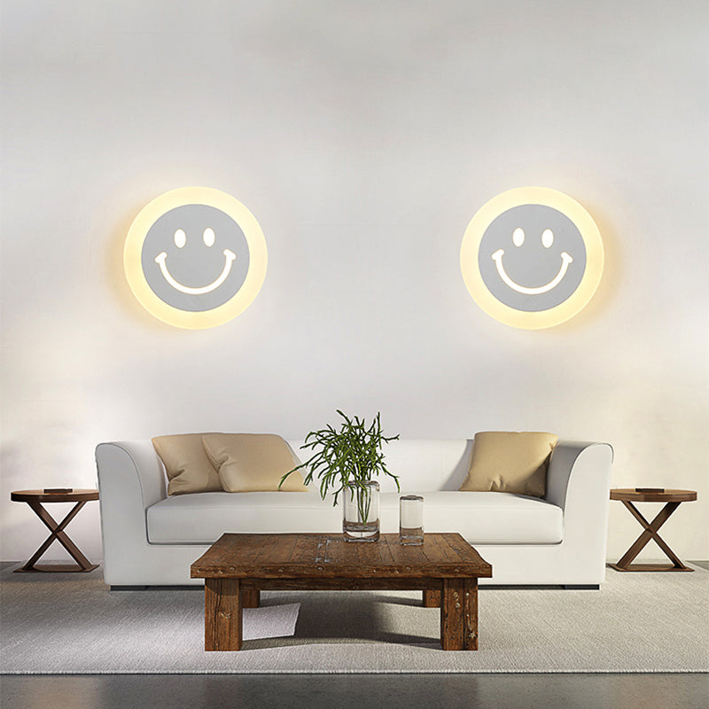 Moderne minimalistische stijl ronde schijf muur licht stonzes acryl sconce lichten voor woonkamer