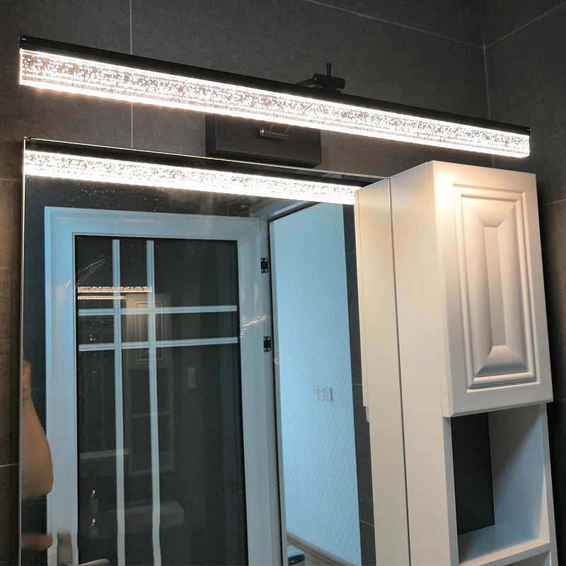 Modern Minimalist Style Streamlined Wall Mounted Vanity Lights Metal Vanity Sconce for Toilet