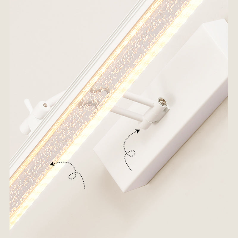 Modern Minimalist Style Streamlined Wall Mounted Vanity Lights Metal Vanity Sconce for Toilet