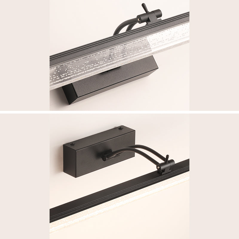 Modern Minimalist Style Streamlined Wall Mounted Vanity Lights Metal Vanity Sconce for Toilet