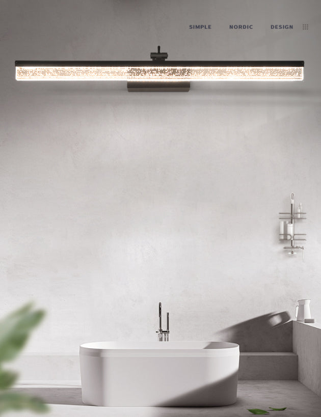 Modern Minimalist Style Streamlined Wall Mounted Vanity Lights Metal Vanity Sconce for Toilet